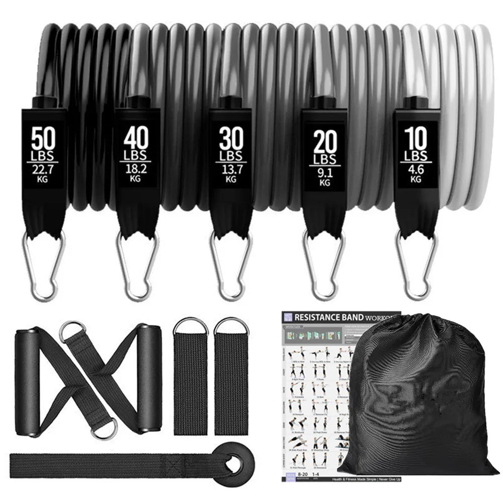 360LBS Ultimate Resistance Band Set – Power Up Your Workouts Anywhere!